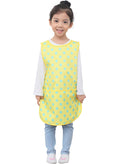 Plie Kids Painting Apron – Waterproof Art Smock for Toddlers & Preschoolers, Messy Play, Baking, Crafts, Cooking, Sensory Activities, Mealtime (Ages 1–10), Yellow Dot (01-L)