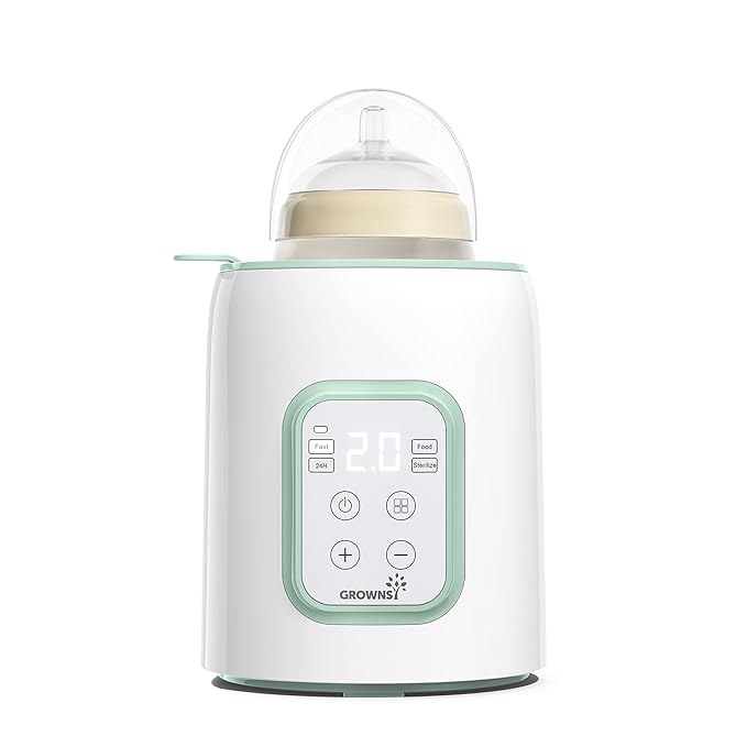 Grownsy 8-in-1 OG Fast Bottle Warmer with Timer, Pink