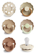 FRIGG SilkySoft Silicone Baby Pacifier 6-Pack Cinnamon Charm | Made in Denmark | BPA-Free (0-6 Months)