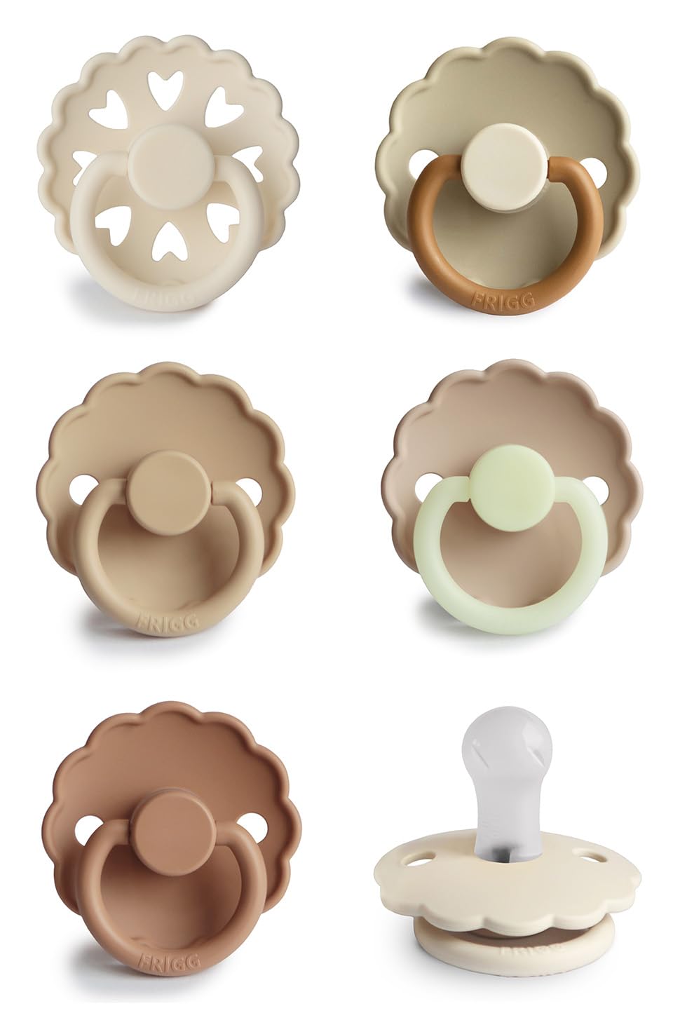 FRIGG SilkySoft Silicone Baby Pacifier 4-Pack Snowflake Dream | Made in Denmark | BPA-Free (0-6 Months)