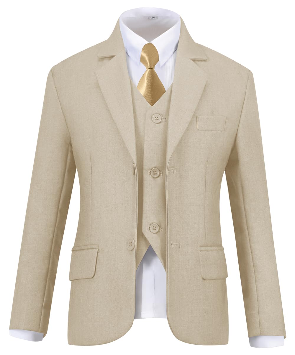 Boys Suits Ring Bearer Outfit Kids Suit Light Champagne for Boy Size 16