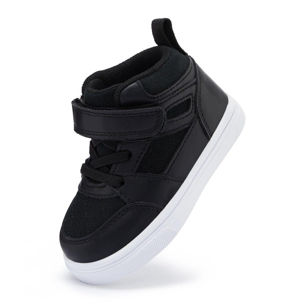 BMCiTYBM Baby High Top Sneakers Toddler Walking Shoes Unisex Black Size 6