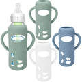 BUSOHA 3 Pack Silicone Sleeves for Dr Brown Glass Narrow Baby Bottle