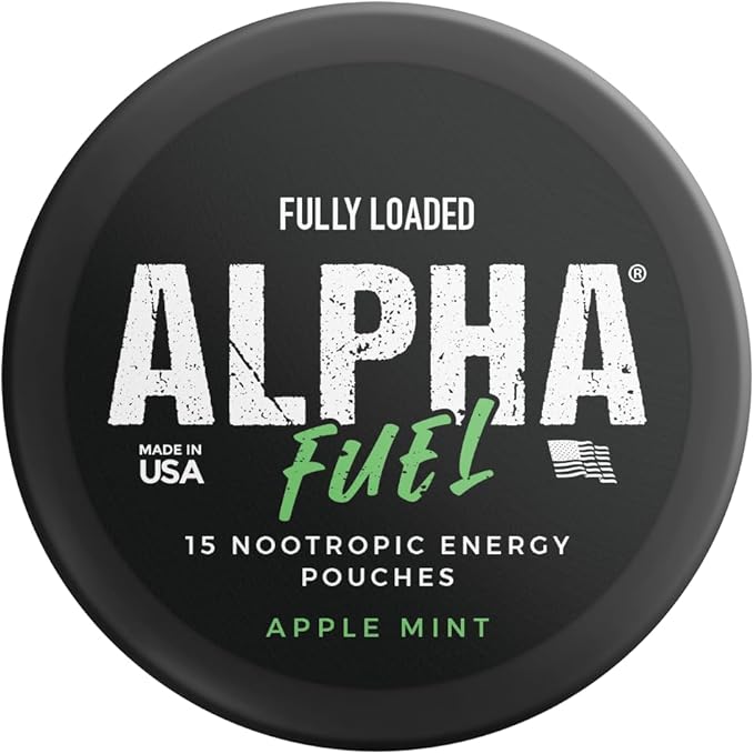 Fully Loaded Alpha Fuel Nootropic Pouches (Apple Mint Fuel) - Nootropic Energy Pouches with Caffeine, Alpha GPC, Tyrosine, Taurine, Guarana and More