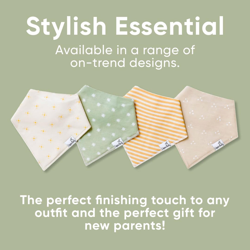 Copper Pearl Baby Bibs for Baby Boy or Girl – Bandana Drool Bibs for Teething, Absorbent Bibs for Eating, Newborn to Toddler, 4 Pack, Santa Fe