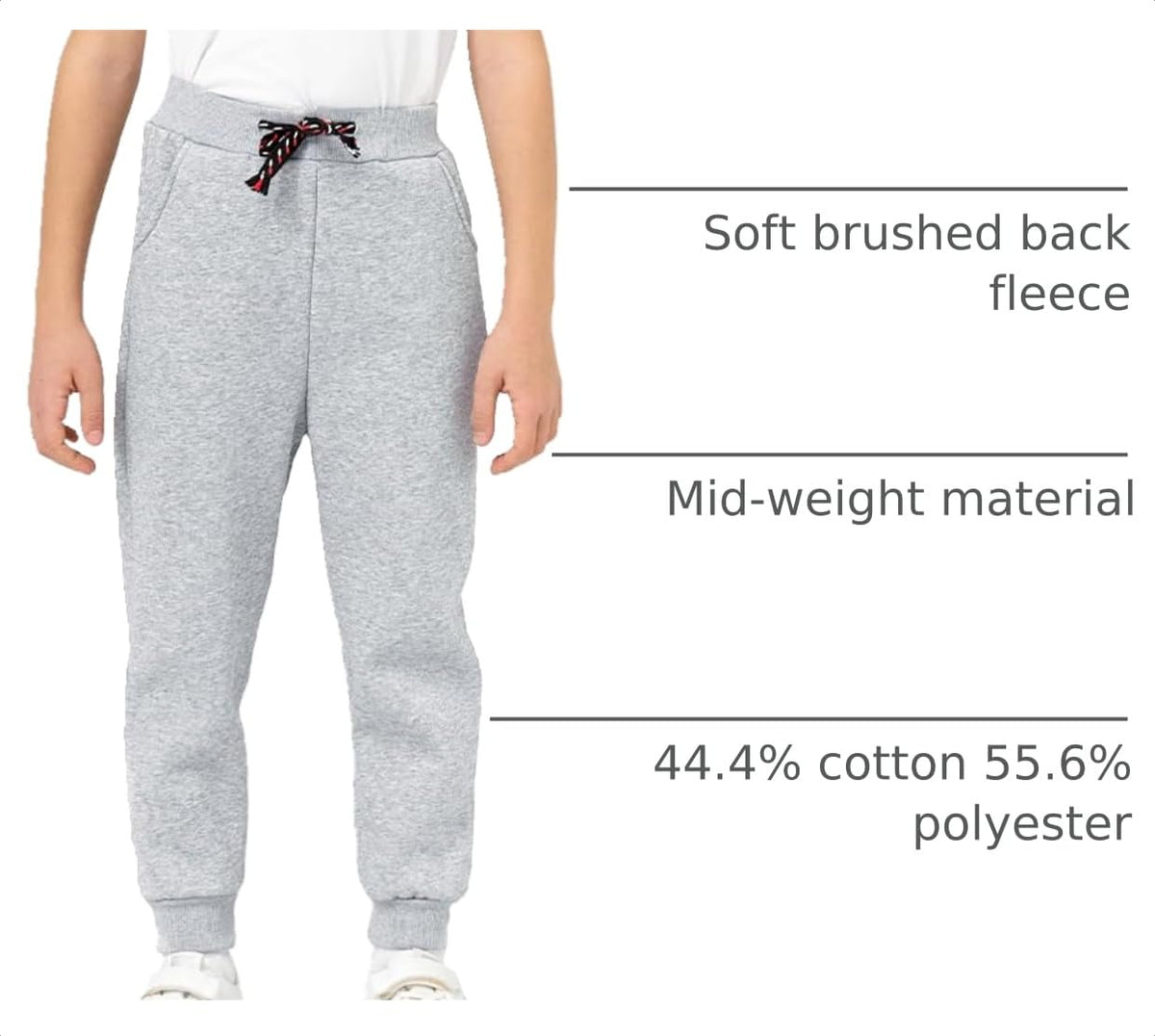 Funnymore Kids Tween Boys Pants Sweatpants,3 Pack Pull On Fleece Jogger Outfits Clothes Black/Grey Size 12-13 Years