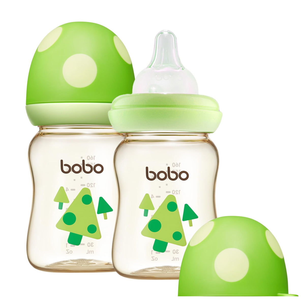 YOHKOH PPSU Baby Bottle Wide Neck, Newborn Anti-Colic Baby Bottle with Natural Response Nipple, Streamlined Body, Easy to Clean (8.8oz (Pack of 2), Red)