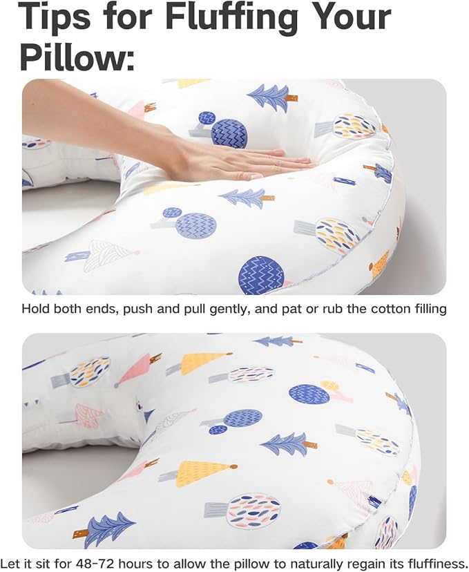 Nursing Pillow for Breastfeeding & Bottle Feeding –Breastfeeding Pillow with Adjustable Waist Strap, Feeding Pillow for Tummy Time,Removable Cotton Cover for Mom & Baby Comfort (Polka)
