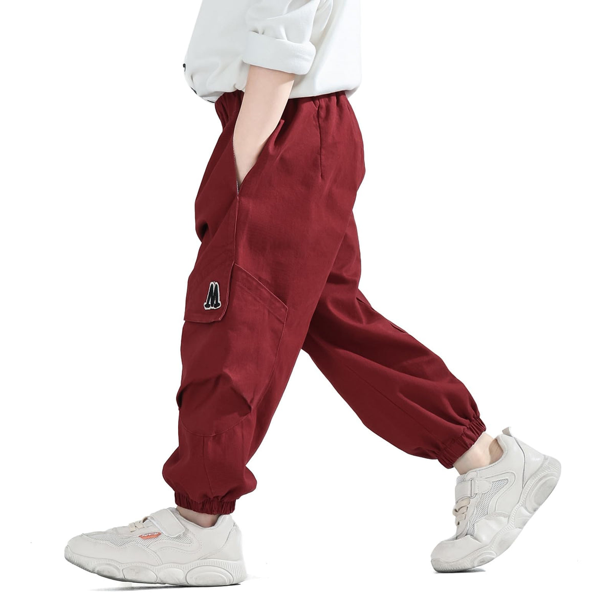 MINI PANDA Toddler Pants Boys& Girls, Relaxed Stretch Twill Toddler Casual Pants Black