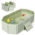Orzbow Toddler Bathtub with Side Drain Plug, Portable for Travel, White