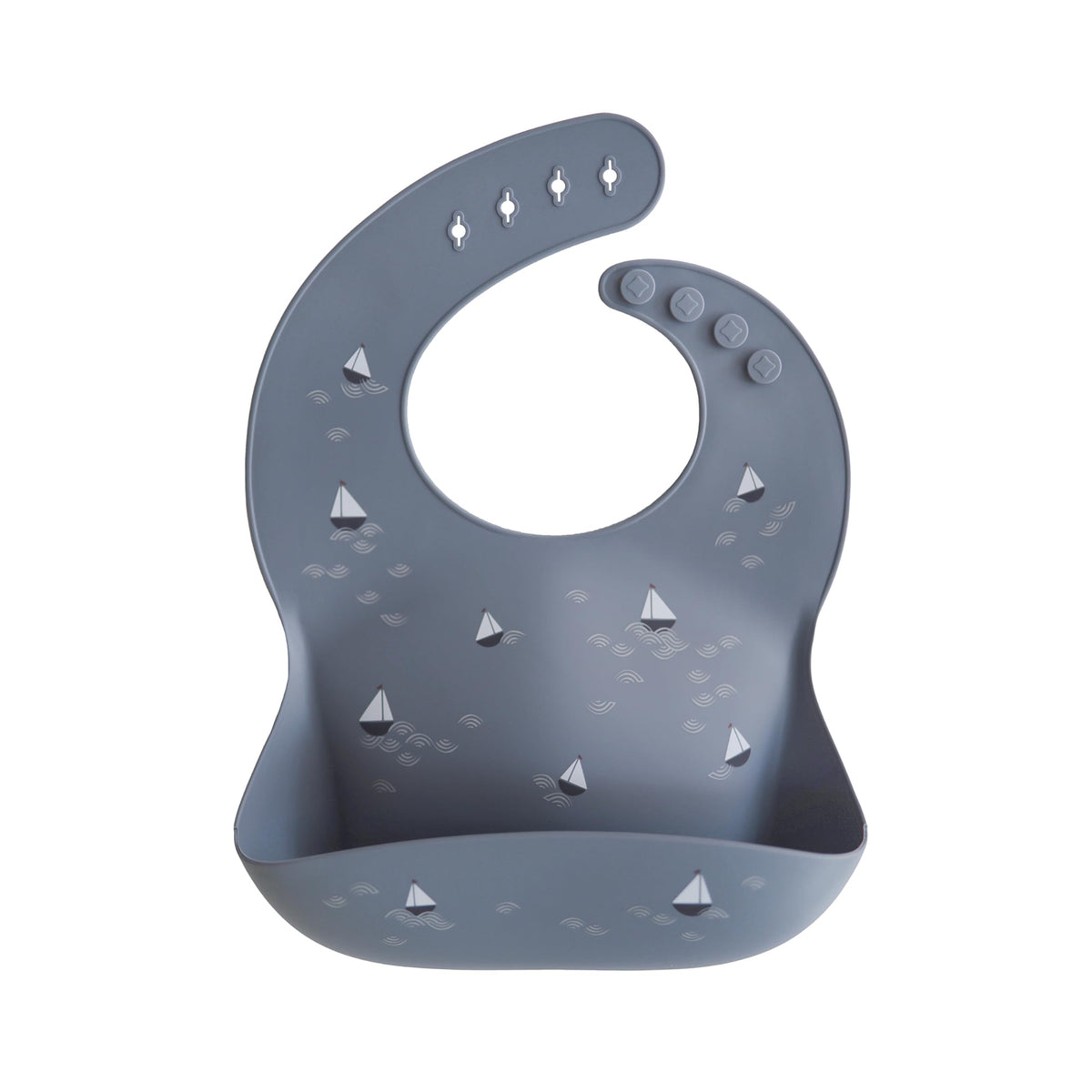 mushie Silicone Baby Bib | Adjustable Fit Waterproof Bibs (Rainbows)
