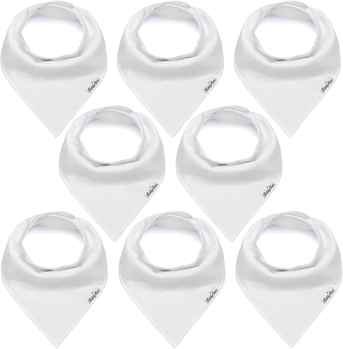 Organic Cotton Baby Bibs for Boys & Girls – Soft, Absorbent Teething & Drool Bibs - Adjustable Snaps for Toddlers