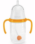 NumNum Baby Straw Cup Weighted Sippy Cup 6-12 Mo, 1-Pack Orange