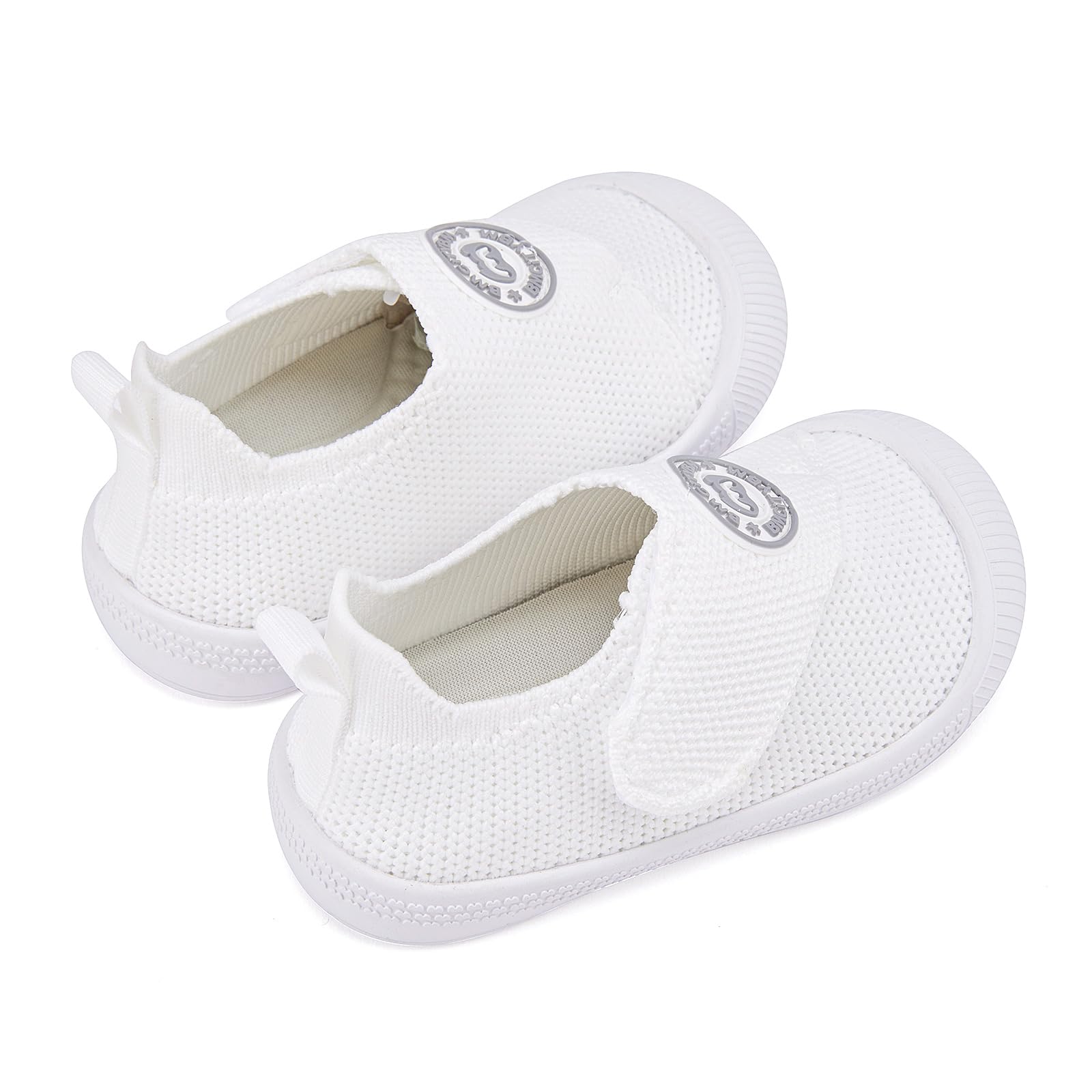BMCiTYBM Baby Walking Shoes Infant Sneakers Unisex White Size 12-18 Months