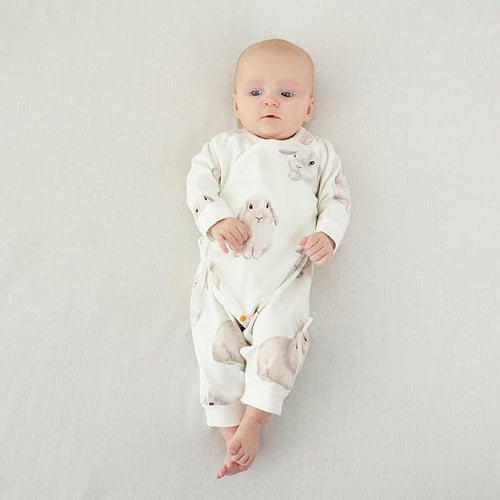 100% Organic Cotton Soft 0-6 Months Unisex Footless Newborn Baby Sleepers Pajamas Romper Boys Girls Long Sleeve