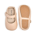 Felix & Flora Soft Sole Leather Baby Shoes - Infant Baby Walking Shoes Moccasinss Rubber Sole Crib Shoes(Nude,6-9 Months Infant)