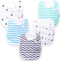 Organic Cotton Baby Bibs for Boys & Girls – Soft, Absorbent Teething & Drool Bibs - Adjustable Snaps for Toddlers