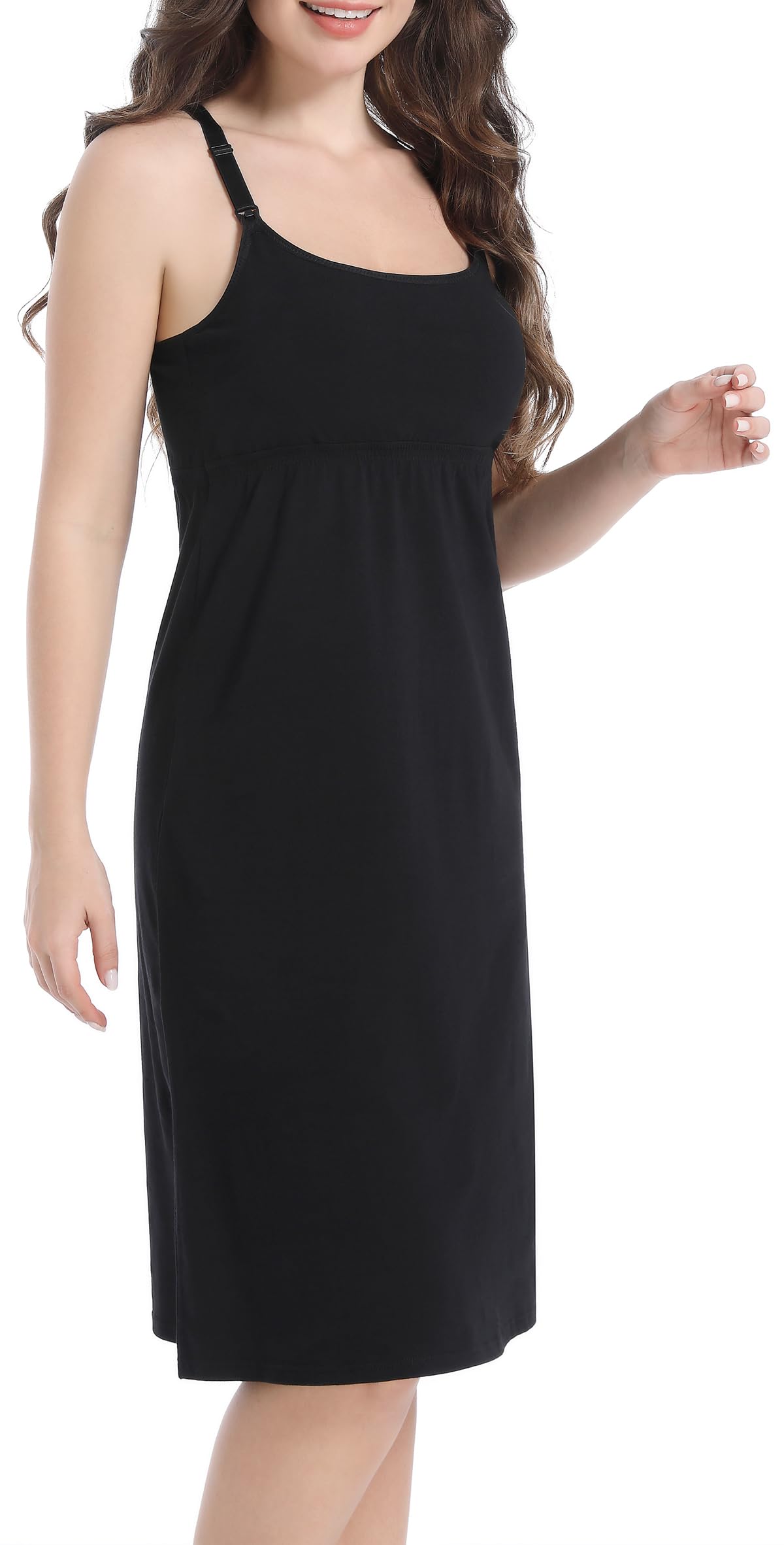 SUIEK 3-Pack Maternity Nursing Nightgown Breastfeeding Tank Tops Sleepwear (X-Large)