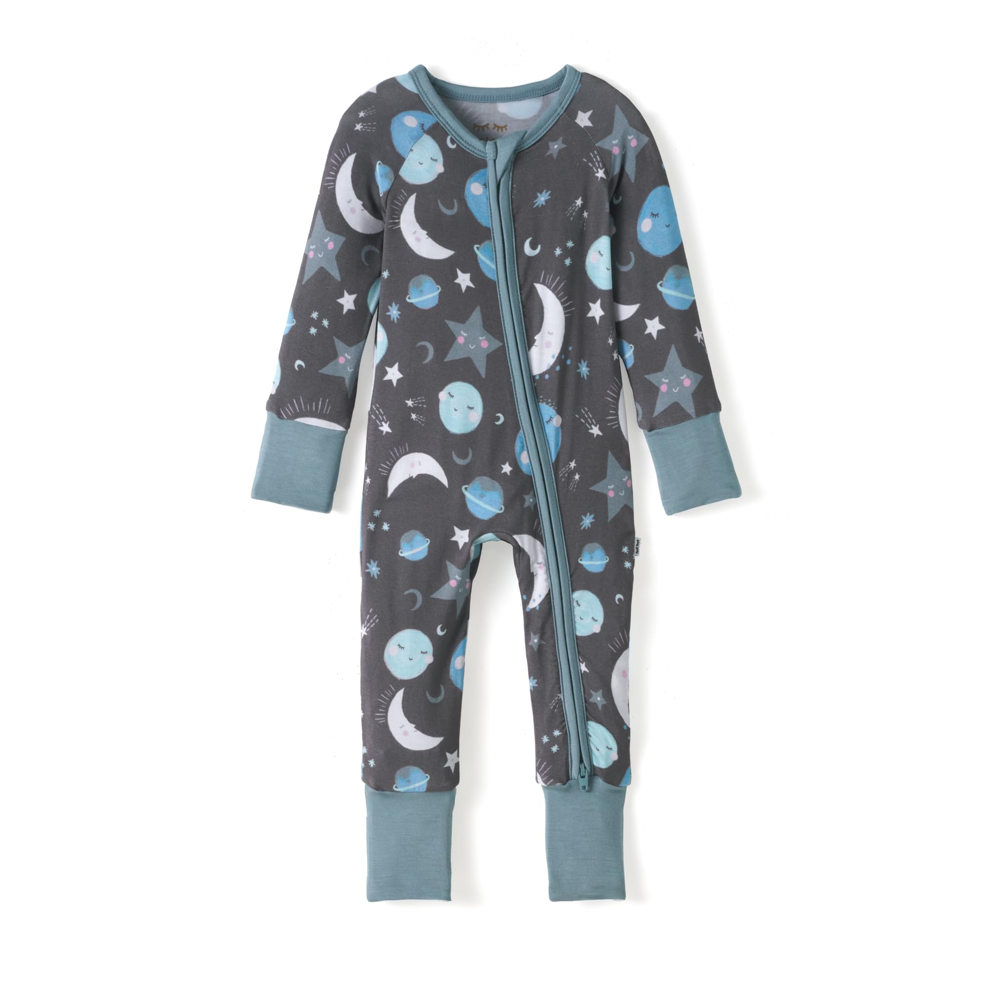 Little Sleepies Baby Pajamas, Blue To the Moon & Back, 6-12M