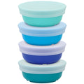 Re-Play 12 oz. Toddler Bowls Set of 4 with Lids - Kids Deep-Walled, Durable & Reusable Snack and Meal Bowls, Dishwasher & Microwave Safe, BPA-Free, Made in USA from Recycled Plastic, True Blue