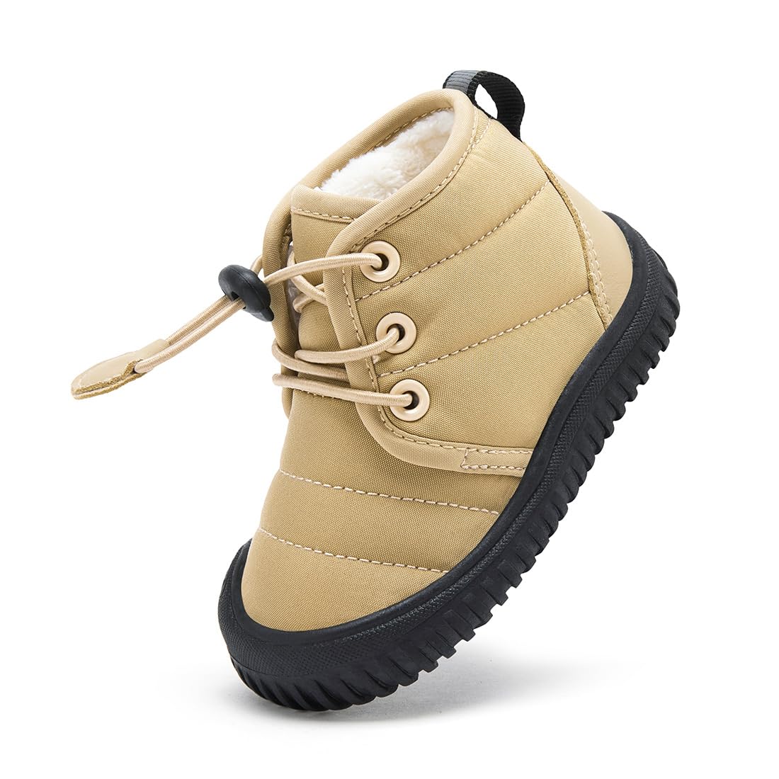 BMCiTYBM Toddler Baby Snow Winter Boots Boys Girls Shoes Non Slip First Walking Infant 2 2.5 3 3.5 Years Camel Size 8 Toddler