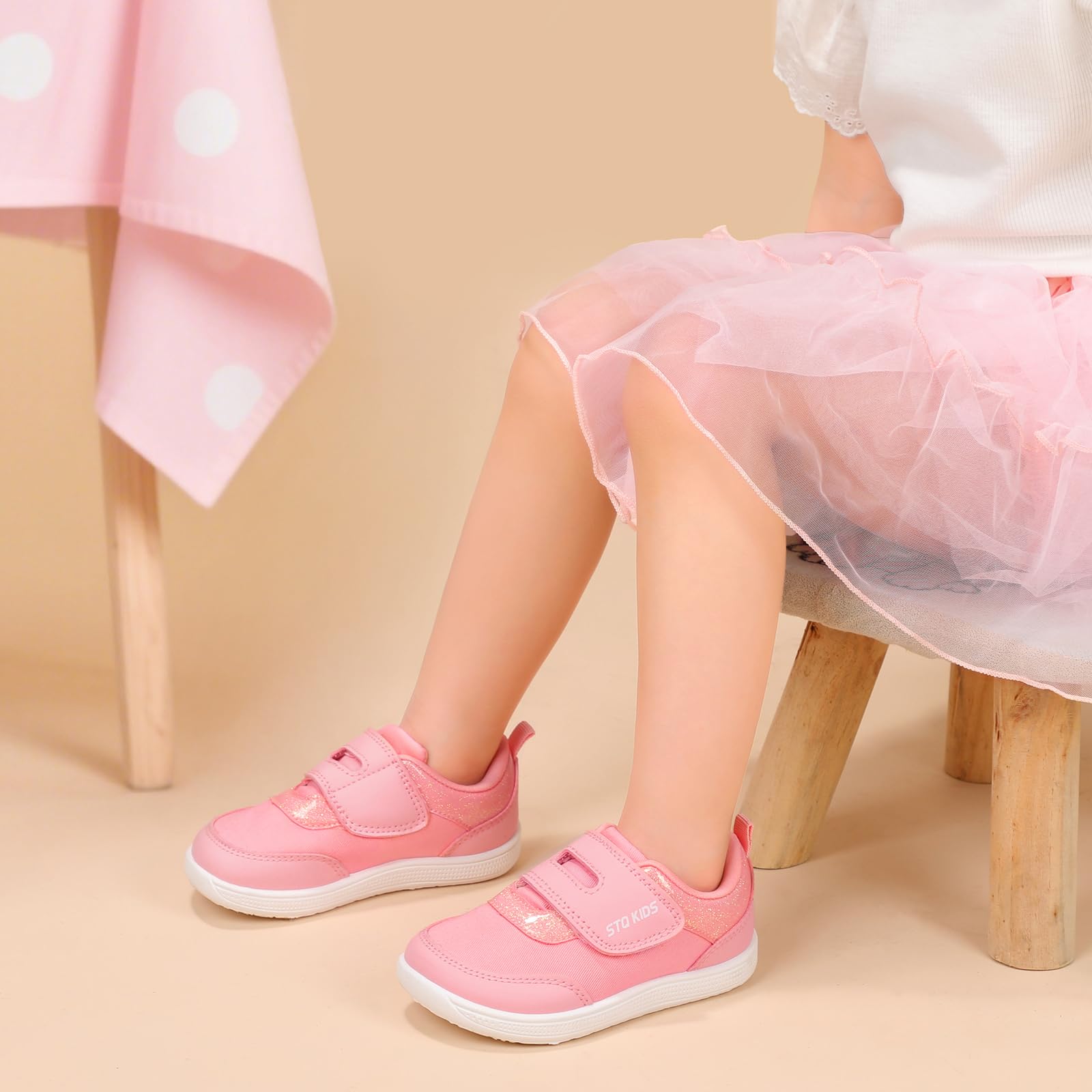 Toddler Shoes Girls Wide Toe Box Barefoot Baby Walking Sneaker Pink Size 11