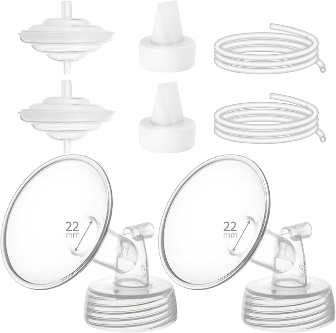 Breastpump Parts Compatible with Spectra S1 S2 9 Plus Motif Luna Ameda MYA Cimilre 22mm Flange Valve Tube Backflow Protector Replacement Kit for Spectra Accessories/Parts