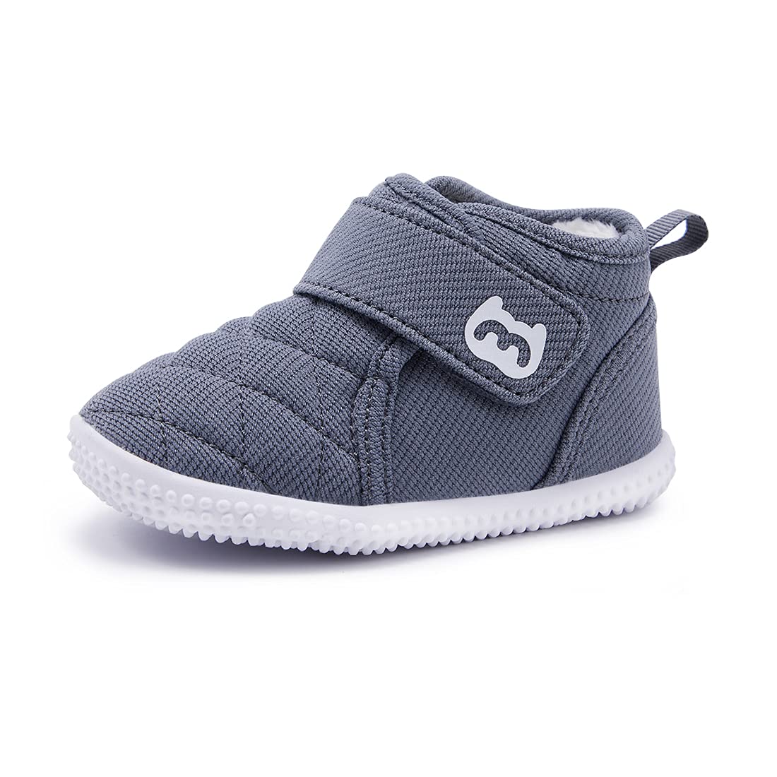 BMCiTYBM Baby Snow Boots Boys Girls Winter Infant Shoes Grey 6-12 Months