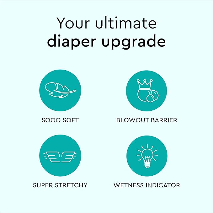 LILLYDOO Baby Diapers - Size 2 (9-18 lbs), Half-Monthly Supply (102 Count), Leak Protection, Skin-Friendly, Ultrasoft, Perfume- & Chlorine-Free, Hypoallergenic, Dermatologist Tested, Oeko-TEX®