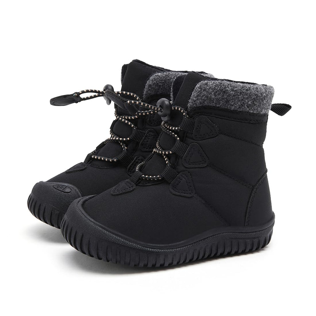 BMCiTYBM Toddler Baby Snow Winter Boots Shoes Boys Girls Cold Weather Baby Faux Fur Shoes 3-3.5 Years Black Size 9 Toddler