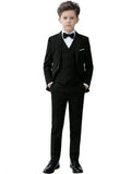 YuanLu Kids Suits for Boys Formal Slim Fit Tuxedo Black Youth Suits Size 12