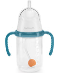 NumNum Baby Straw Cup Weighted Sippy Cup 6-12 Mo, 1-Pack Blue