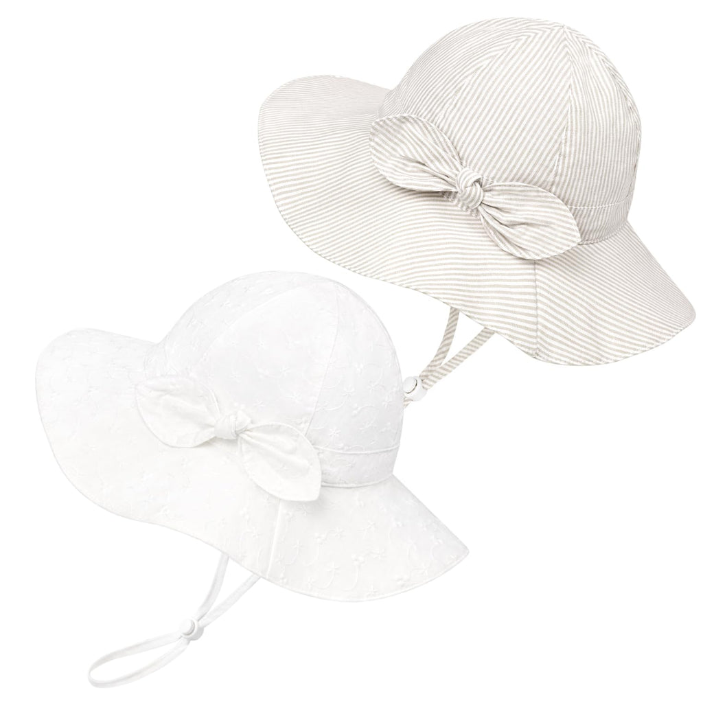 Baby Girl Sun Hat Kids Summer Beach Wide Brim Hats Toddler Bucket Hat 0-6M