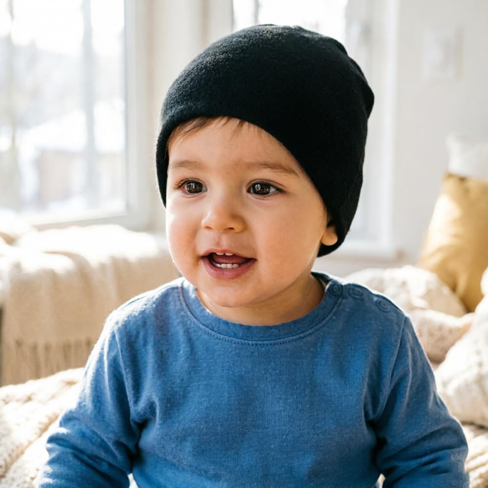 DRESHOW BQUBO 8 Pack Baby Hat Beanies Infant Toddler Hats for Boys Newborn Soft Cute Knit Hospital Hats for Babies Boys Beanie Cap