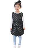 Plie Kids Painting Apron – Waterproof Art Smock for Toddlers & Preschoolers, Messy Play, Baking, Crafts, Cooking, Sensory Activities, Mealtime (Ages 1–10), Lime Star (40-L)