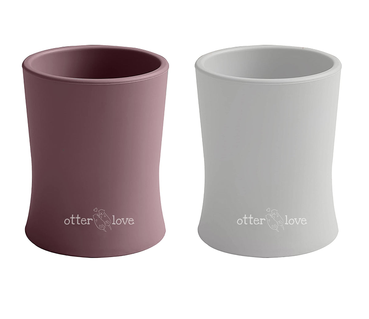 otterlove Silicone Baby & Toddler Training Cup - Pediatric OT Approved - 100% Platinum Pure LFGB Silicone - Unbreakable - Plastic Free - Tiny Cup Perfect for Baby Led Weaning (Woodchuck)