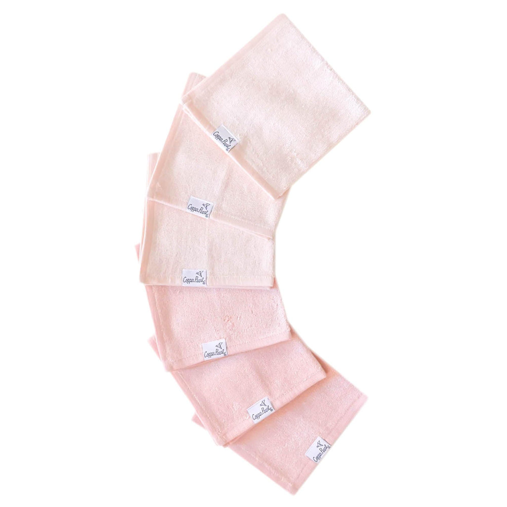 Copper Pearl 6 Ultra Soft Baby Bath Washcloths Premium Large Soft Skip 11" x 11" Towels