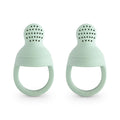 mushie Silicone Baby Fresh Fruit & Food Feeder Pacifier | 6 Months+ (Cambridge Blue)
