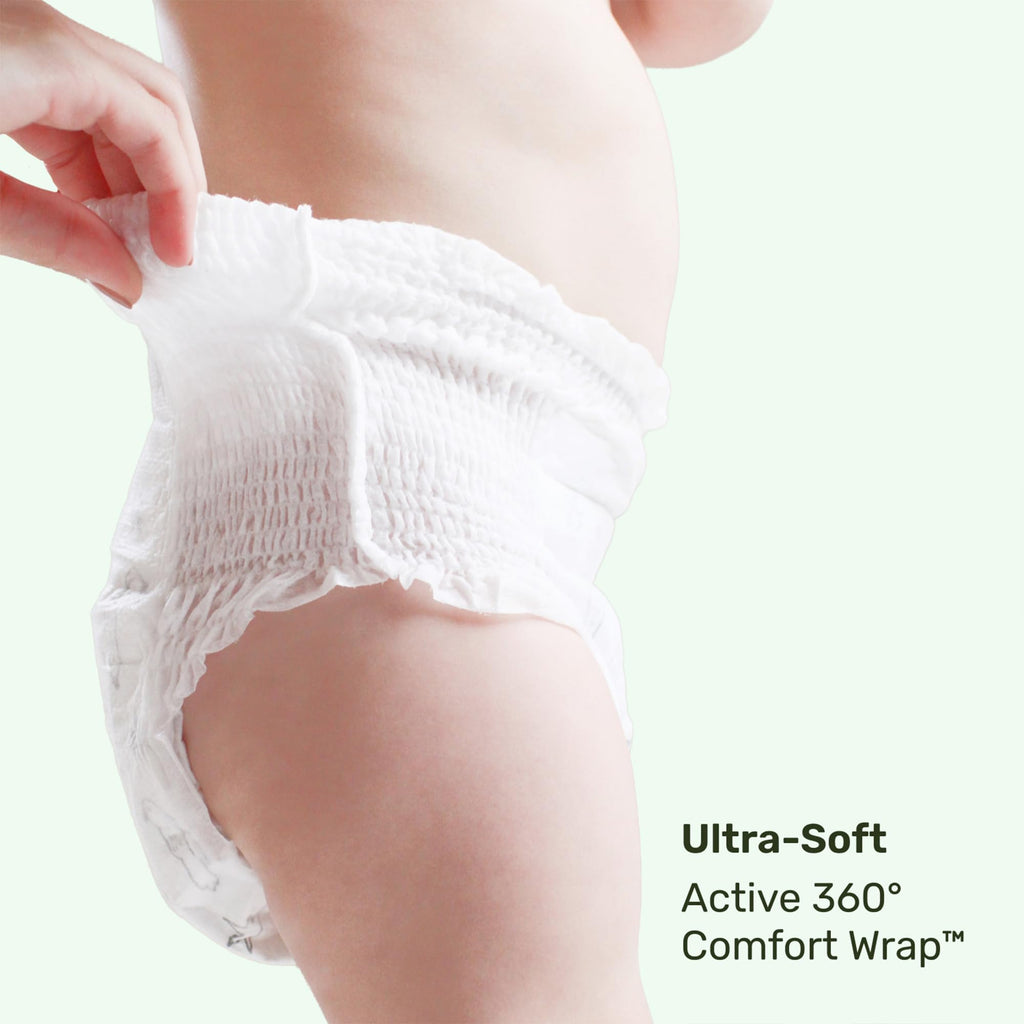 Parasol Chlorine Free Natural Disposable Diapers, Size 5 (3T-4T), 96 Count
