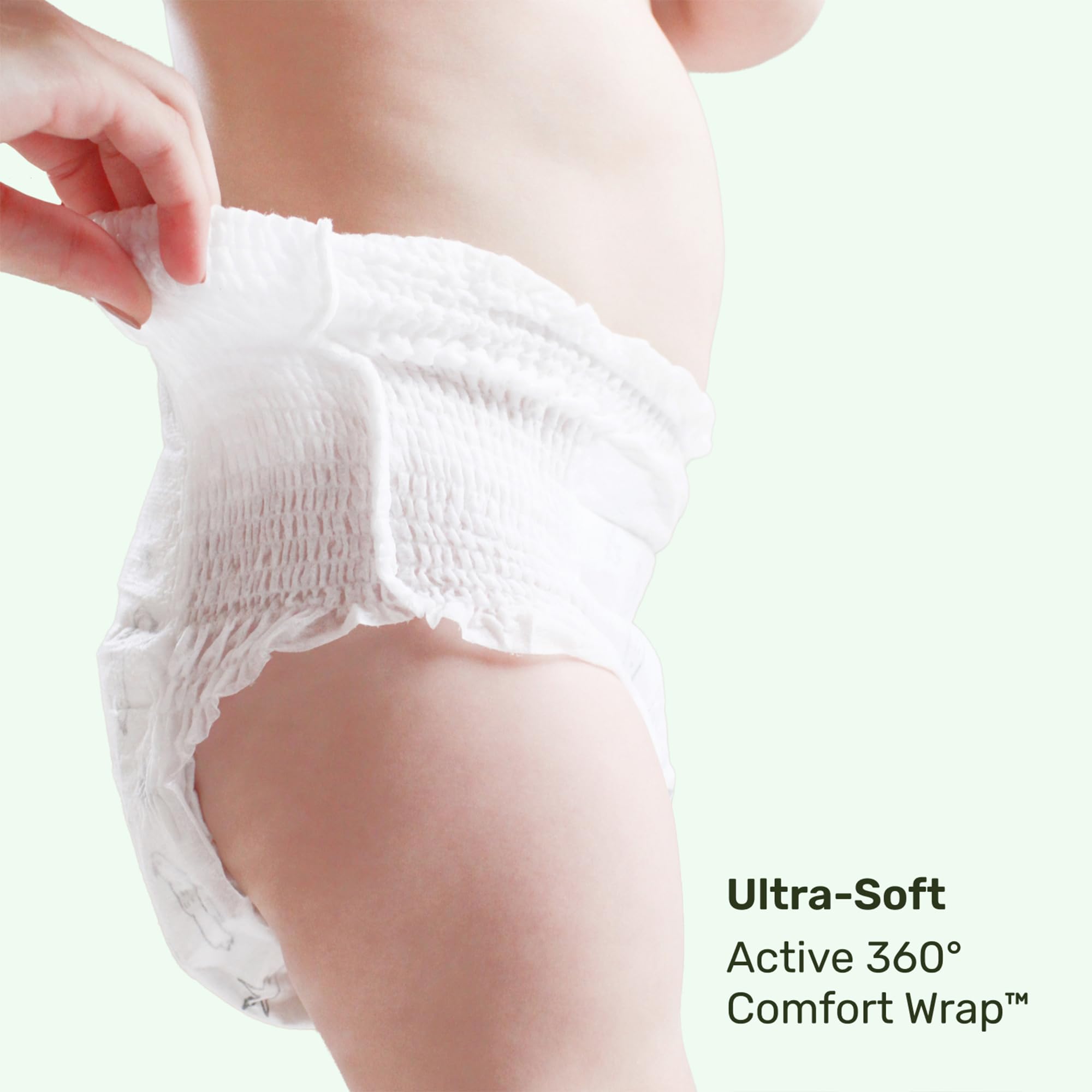 Parasol Chlorine Free Natural Disposable Diapers, Size 5 (3T-4T), 96 Count