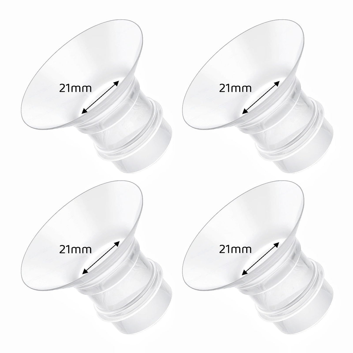 Suniceme Flange Inserts 17mm Compatible with Medela/Spectra/TSRETE/Elvie/Momcozy/Bellababy Breast Pump 24mm Shields/Flanges, Reduce 24mm Nipple Tunnel Down to 17 mm, 4PCS