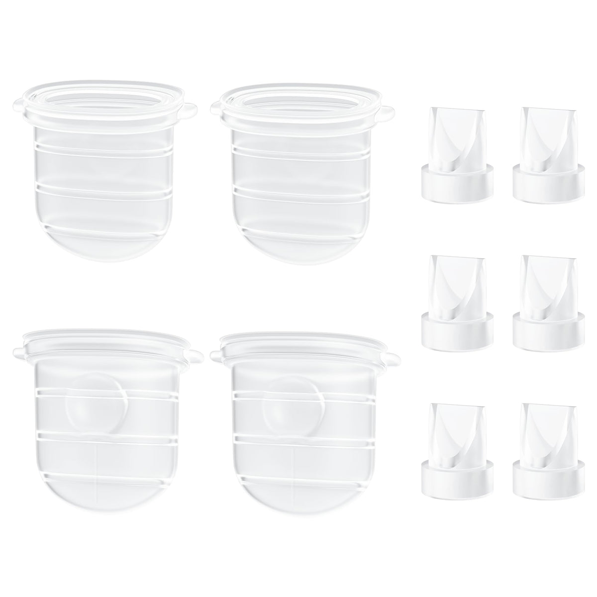 GOTOCUT M6 Replacement Parts Compatible with Momcozy M6 Breast Pump, Duckbill Valves and Diaphragms Set (4 Valves, 2 Diaphragms)