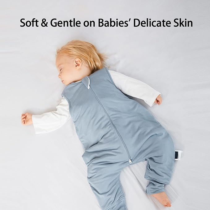 Rayon Made from Bamboo Toddler Sleep Sack with Feet 24-36 Months 1.0 Tog Ultra Soft Toddler Sleeping Sack 2t-3t Sleep Bag Walker Quilted Wearable Blanket with Legs 2-Way Zipper Lightweight