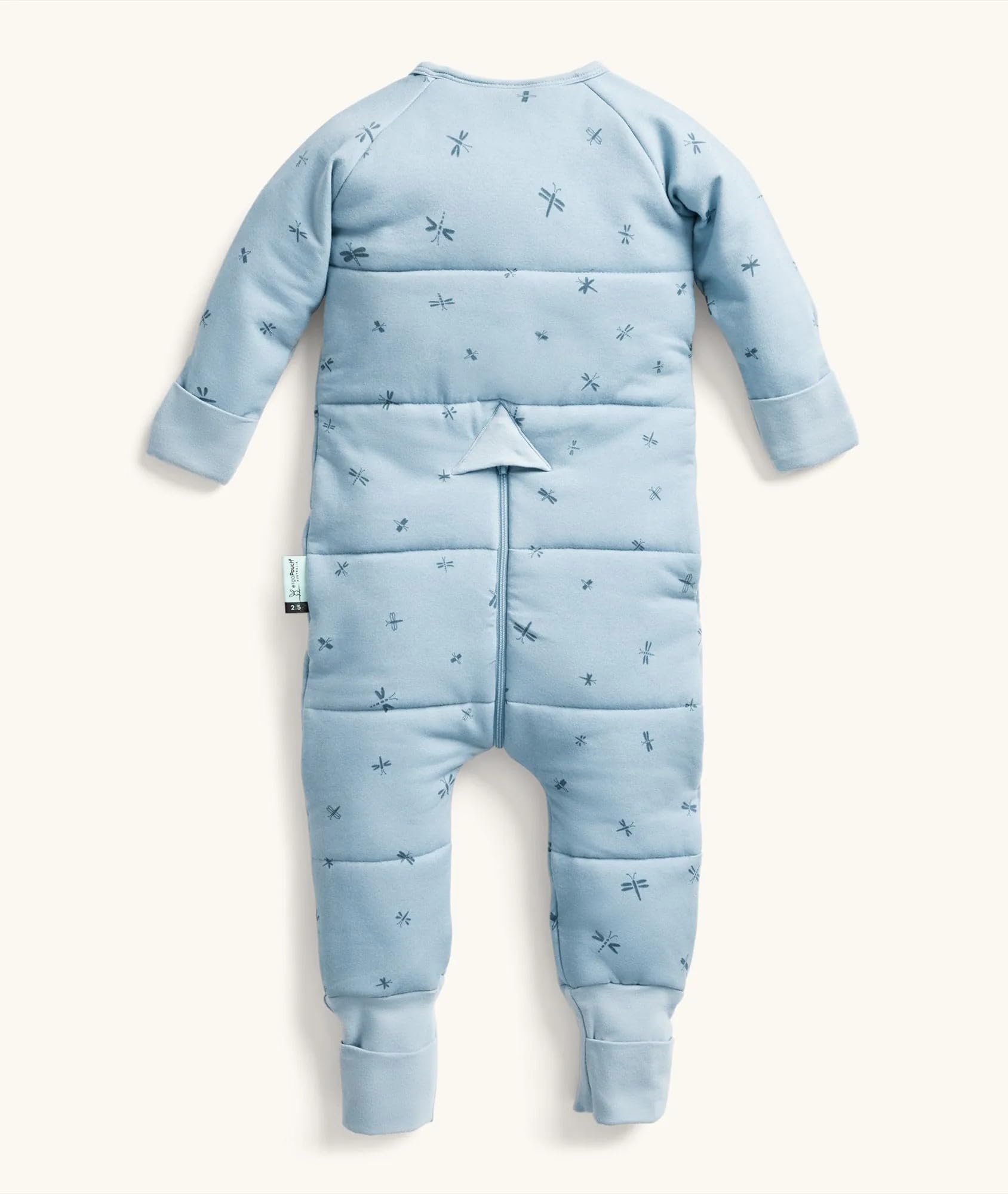 ergoPouch Sleep Onesie 2.5 TOG – Warm Baby Romper & Sleep Layer with Full-Zip, Guarding Against Blankets, Breathable & Movement-Friendly, Ideal for Transitional Sleeping (12-24 Months, Dragonflies)