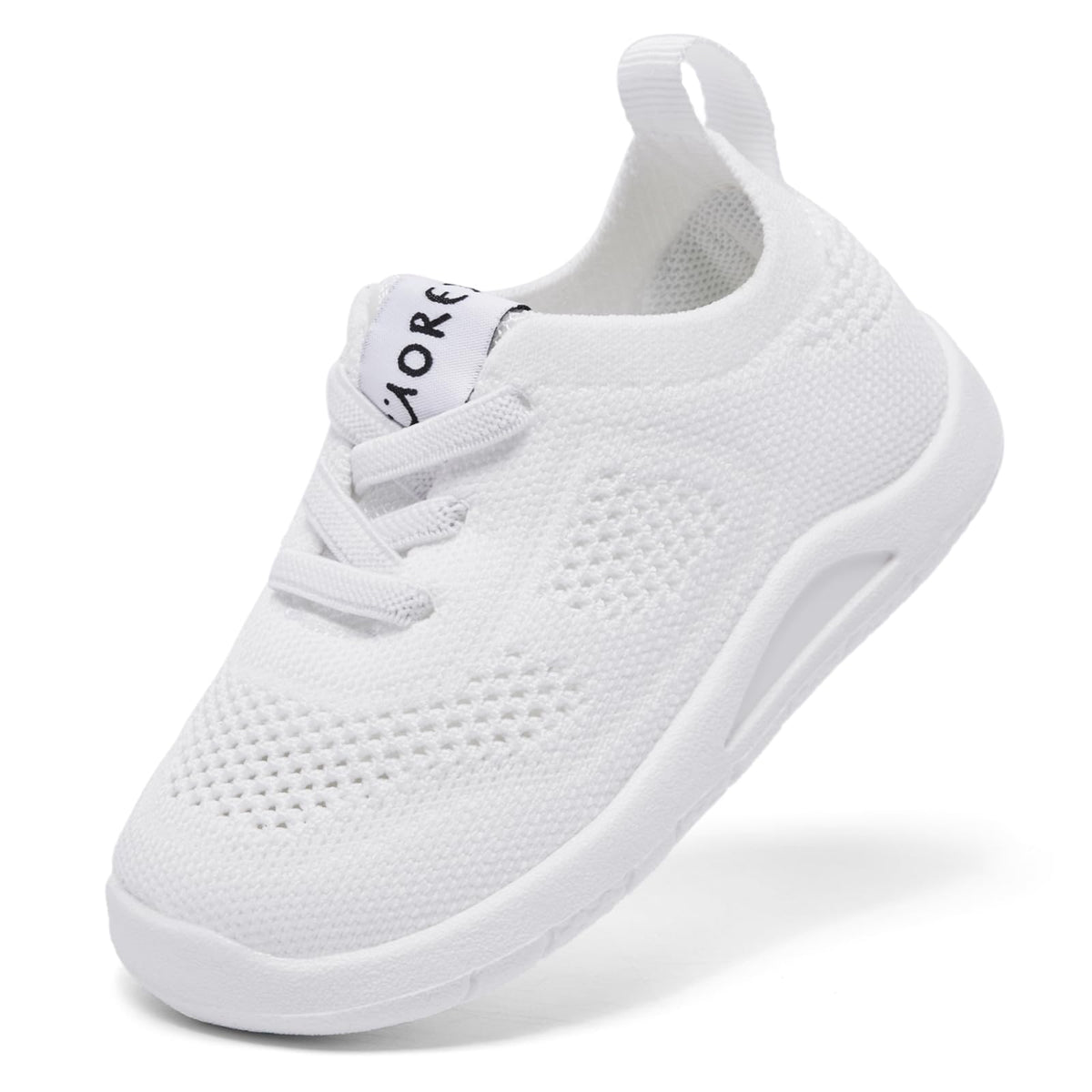 MORENDL Toddler Shoes Baby Walking Sock Shoes Infant Sneakers Boy Girl Barefoot Tennis Shoe Non-Slip Brethable Grey Size 7