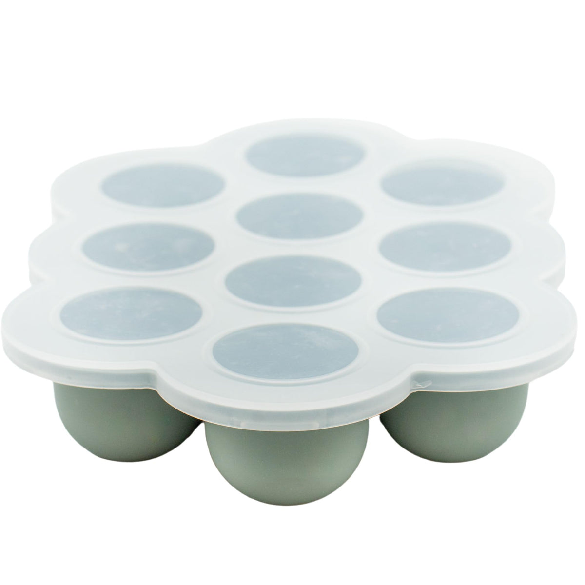 WeeSprout Silicone Freezer Tray with Clip on Lid Perfect Food Storage Container for Homemade Baby Food, Vegetable, Fruit Purees, and Breast Milk (Bright Blue, Six 3 Ounce Sections)