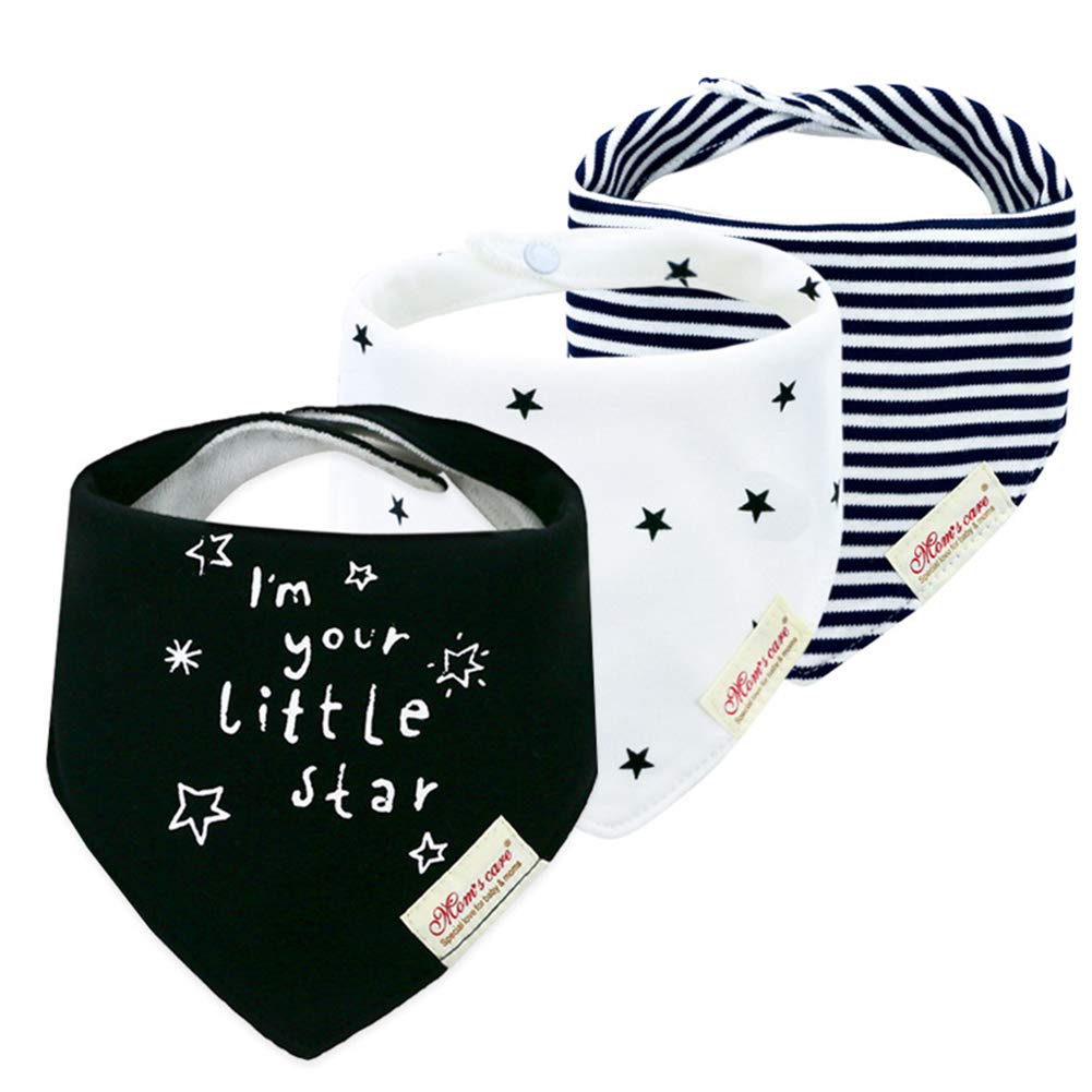 JN&LULU 3 Pack Newborn Baby Bibs Bandana Drool Bibs for Drooling Cotton Baby Gifts (Pink Rabbit)