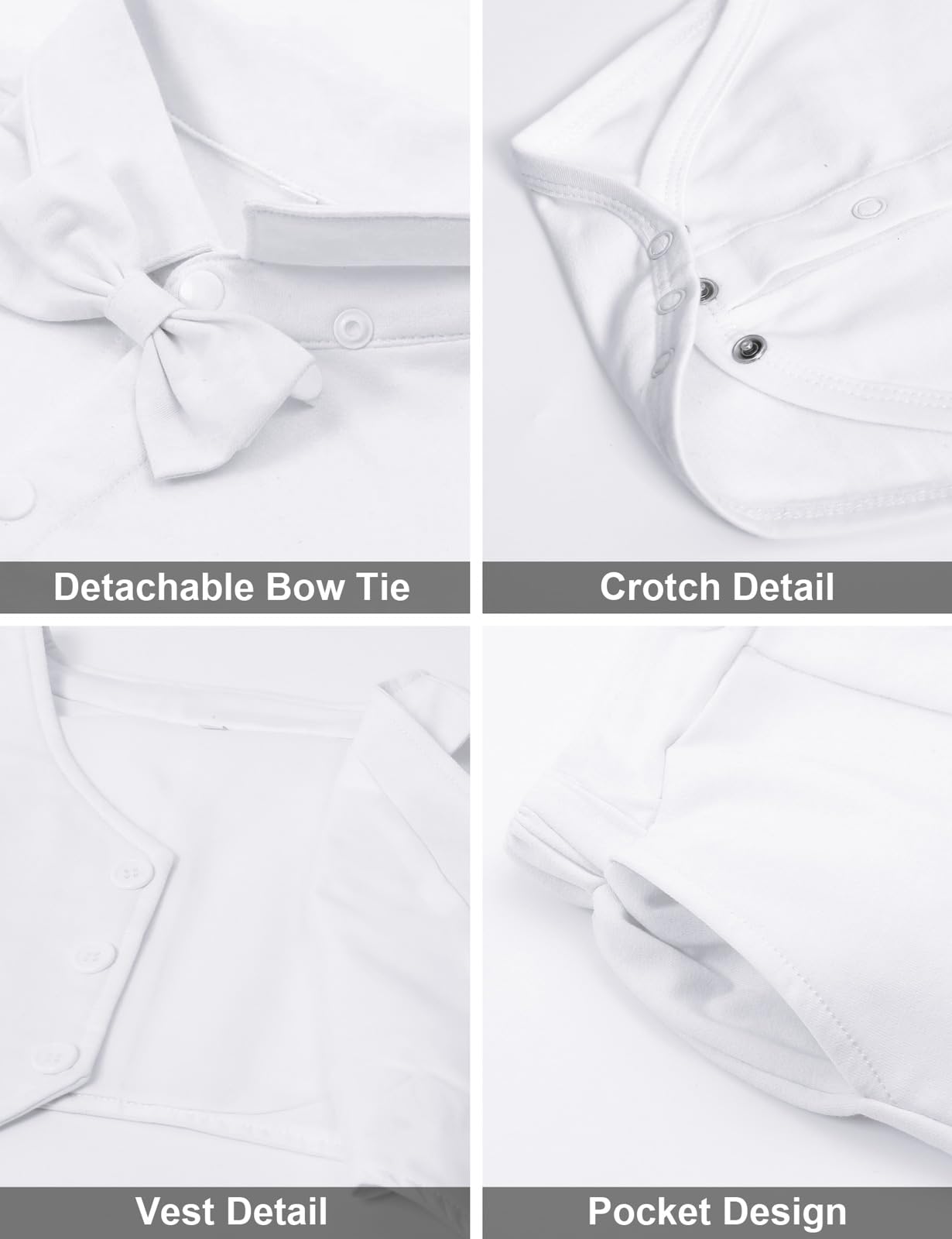 Baby Boy Christening Outfit Baptism Blessing Dress Suits 6-9 Months White