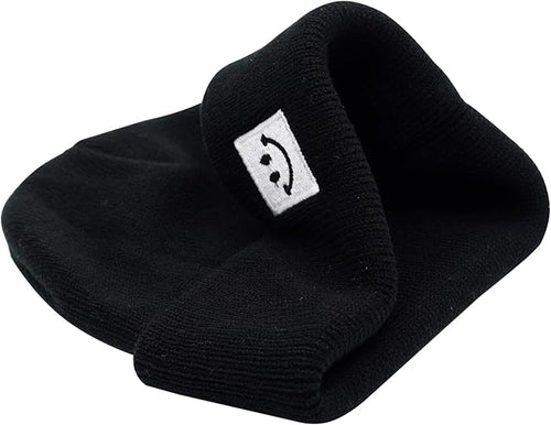 55cube Baby Beanie 0-6 Months Black