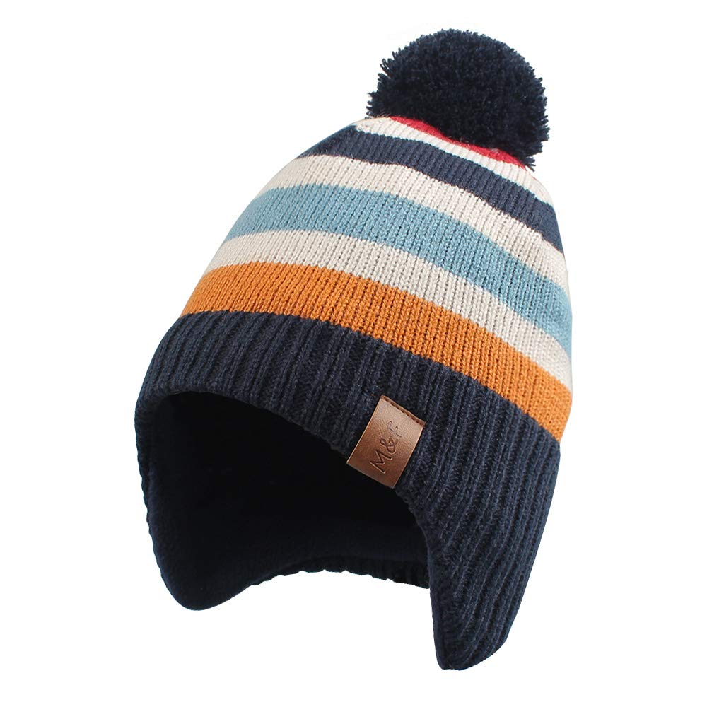 JANGANNSA Knitted Baby Hat Scarf Winter Warm Boy Girl Beanie Fleece Lining